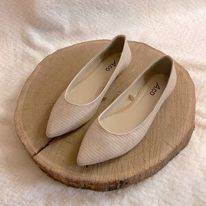 A.co Beige Elegant Ballet Flats